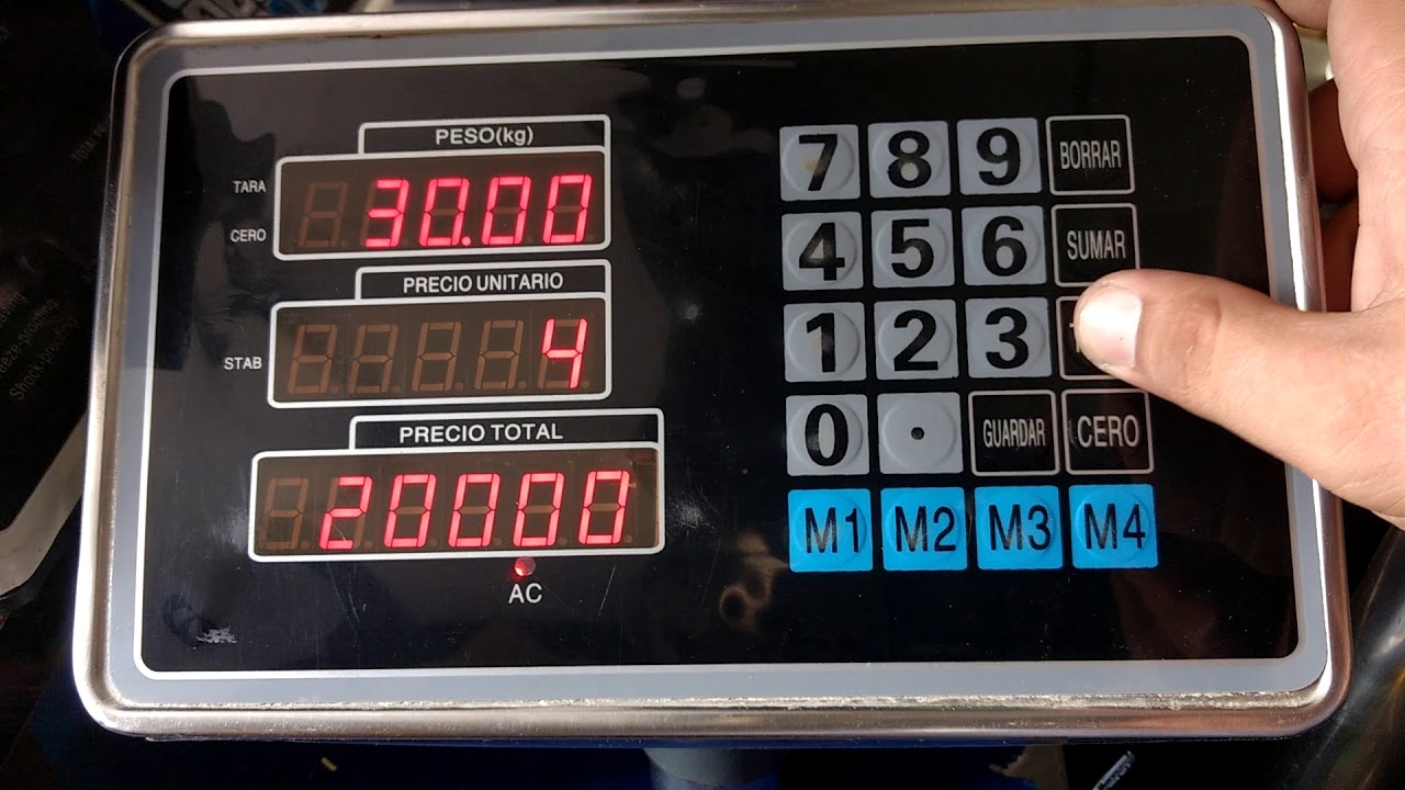 Ajuste de peso (calibración) indicador Chino TCS acero inoxidable