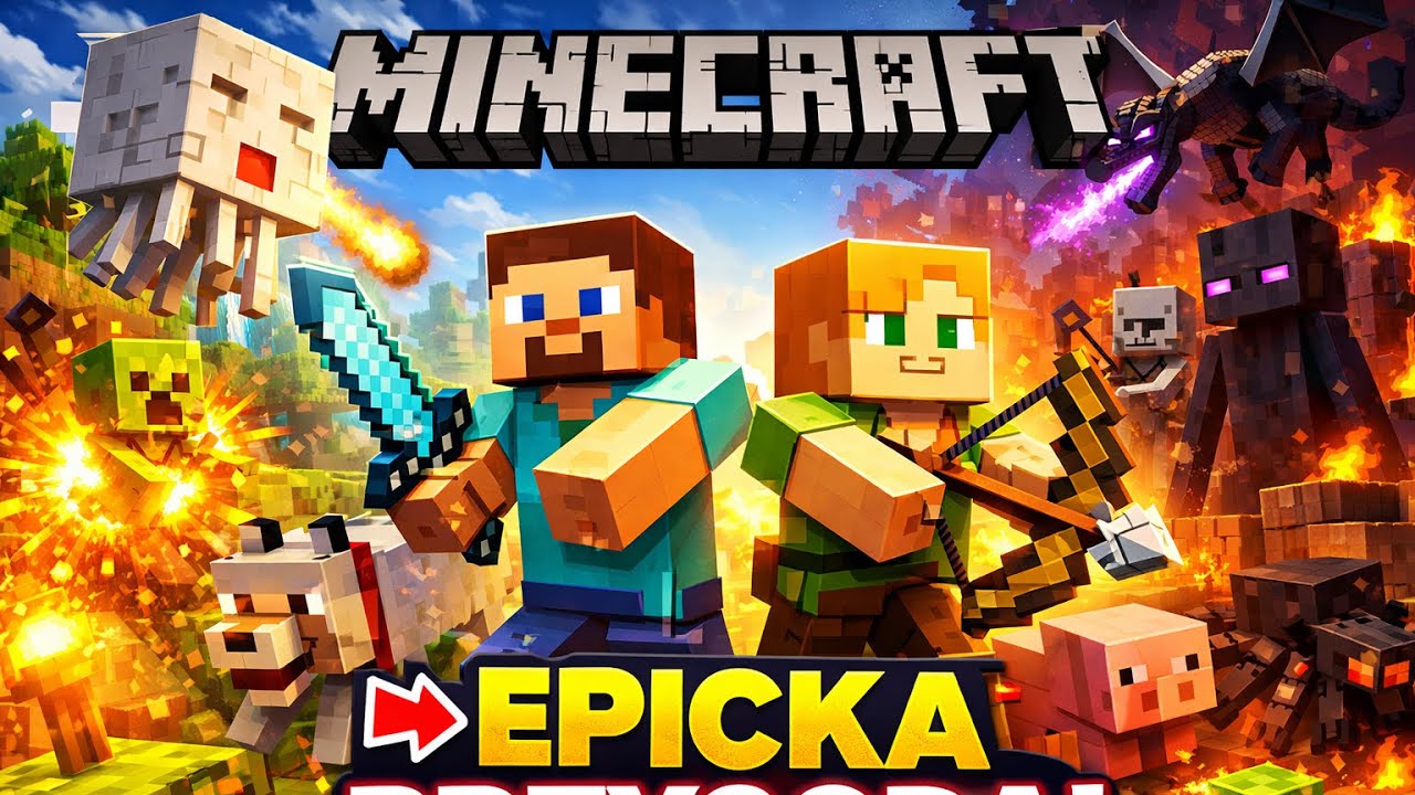 Pierwszy film Minecraft 🍏 (znalazłem wioskie 🏡) | #1