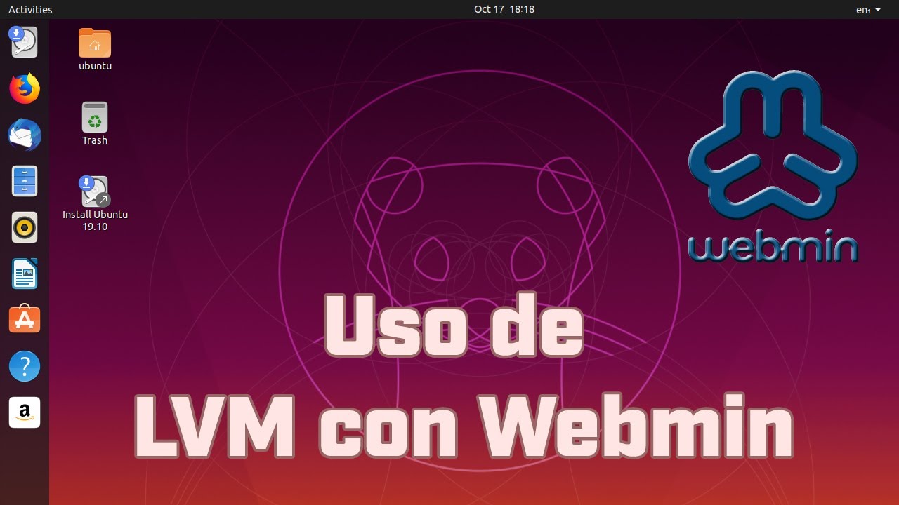 Uso de LVM desde Webmin en Ubuntu