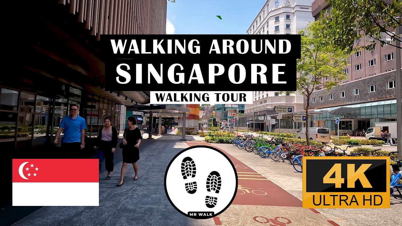Walking around Singapore - Bencoolen Street - Walking Tour [4K]