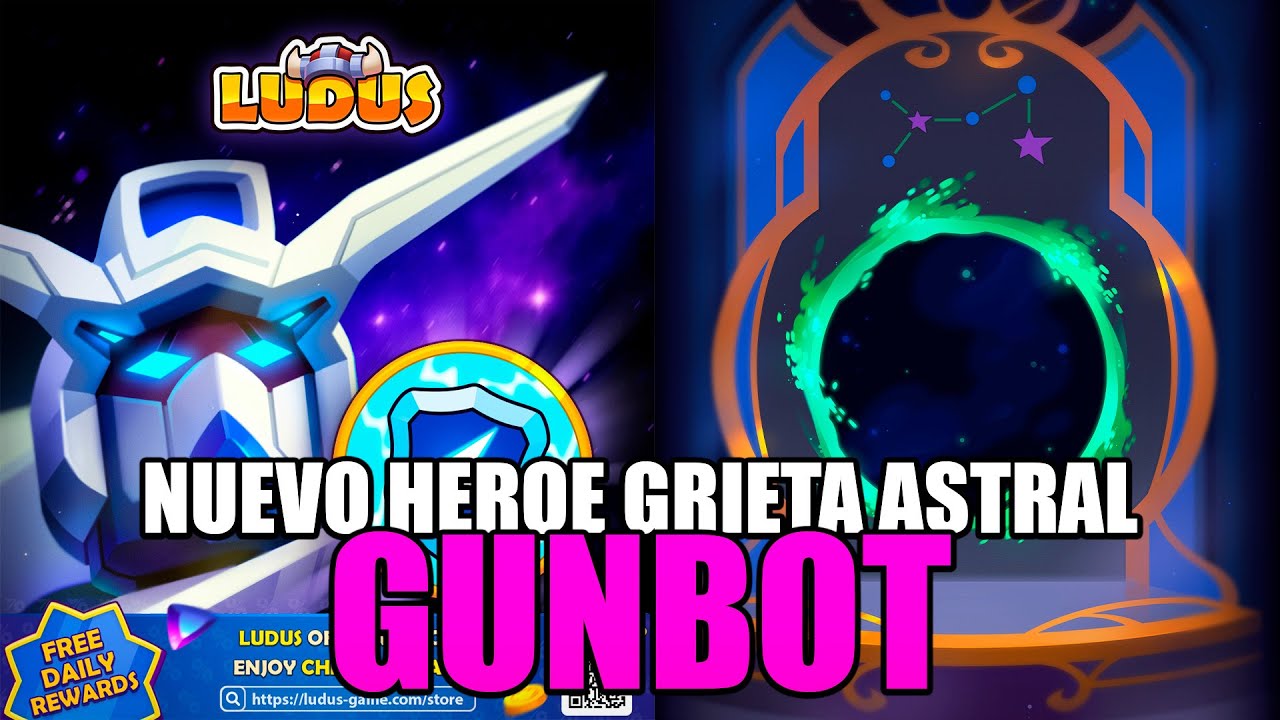 NUEVO HÉROE GUNBOT en Ludus Merge Arena PvP + Filtraciones del Héroe de la Grieta Astral