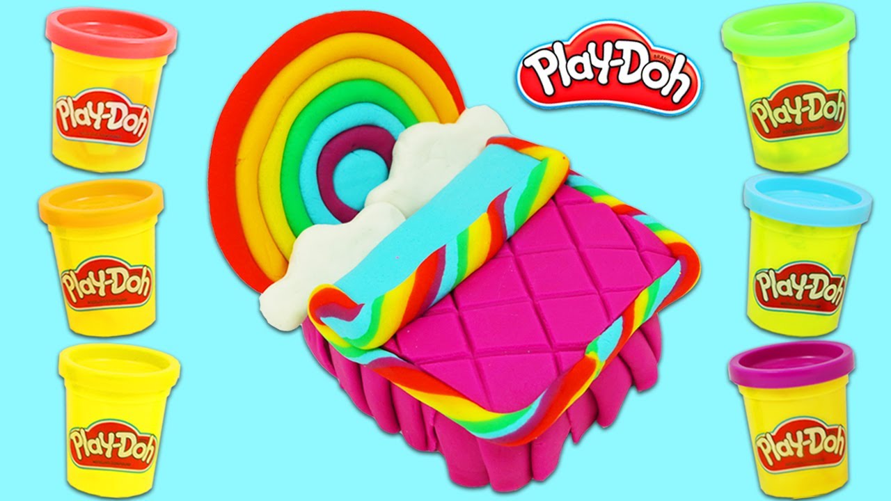 How to Make a Cute Rainbow Play Doh Bed!