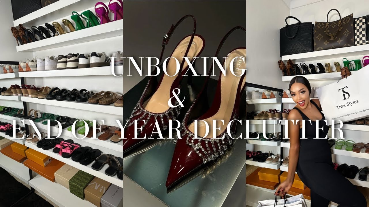 FROM CHAOS TO CHIC,Shoe declutter + Stunning unboxings,Christmas gifts #ugandanyoutuber #declutter