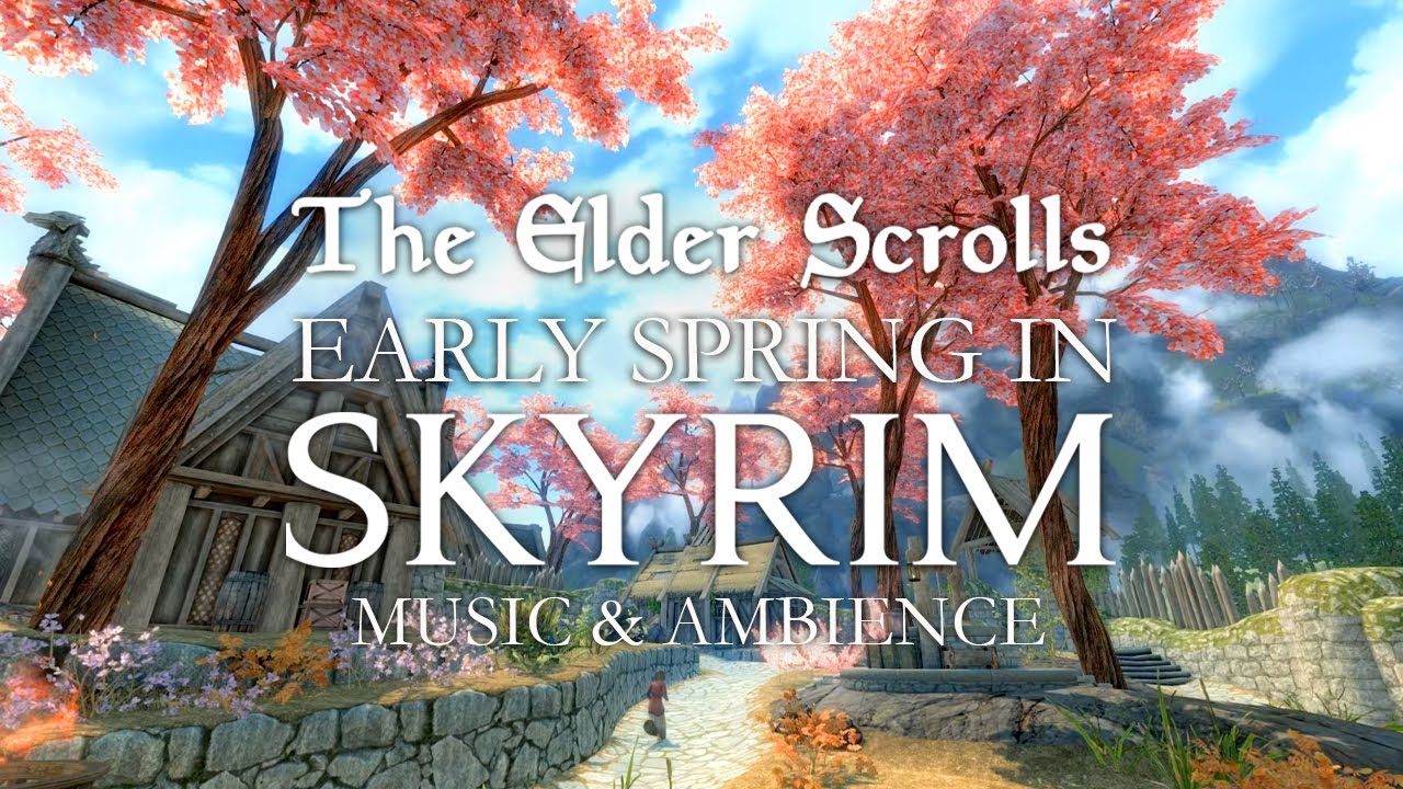 Early Spring In Skyrim | Festive & Wintry Ambience | Music and Ambience