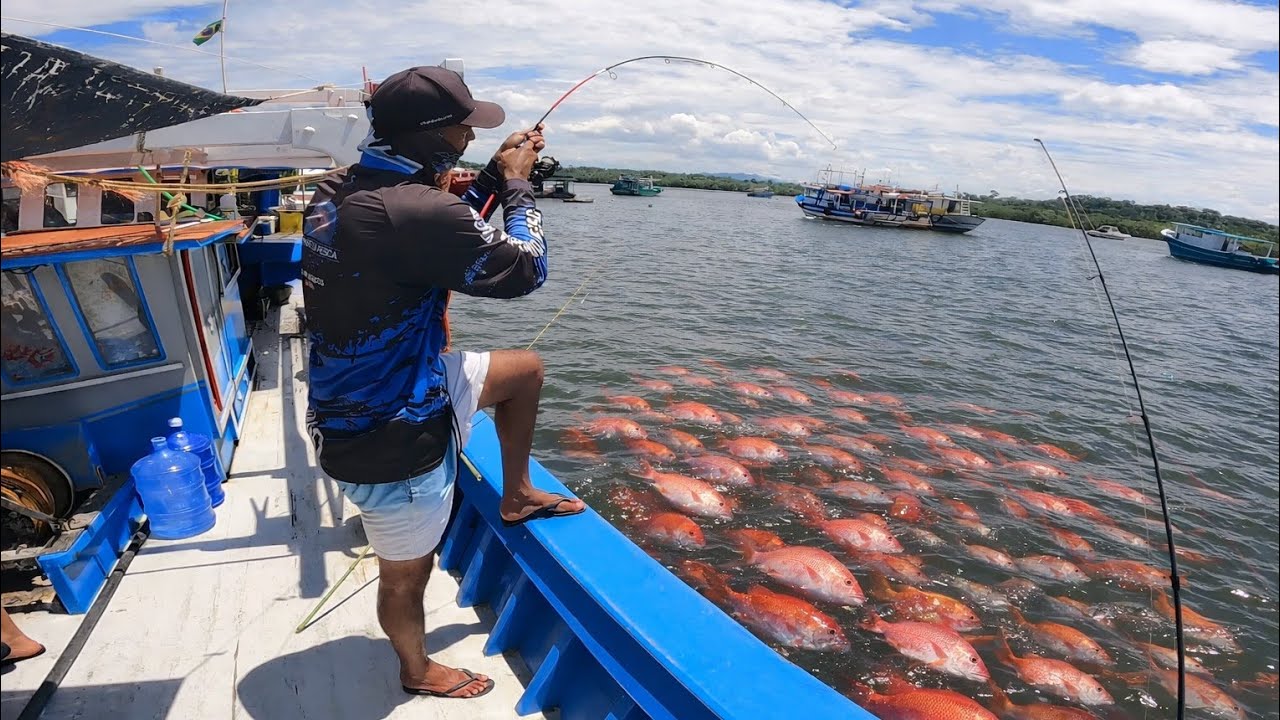 NÃO DAVA PARA DESCER A ISCA!!! ESTAVA LOTADO DE PEIXES FAMINTOS, pescaria.