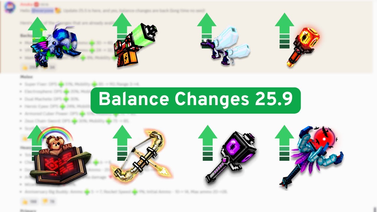 Balance Changes Update 25.9 | Many OG Weapons GOT BUFFED