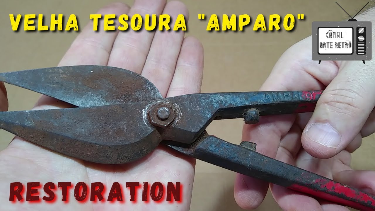 Восстановление старых пластиночных ножниц Amparo