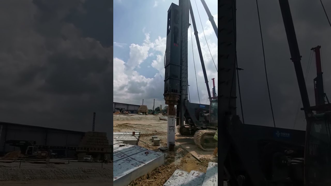 Piled Foundation = Reinforced Concrete Precast Square Pile Driving Using 9 tons Hydraulic Hammer