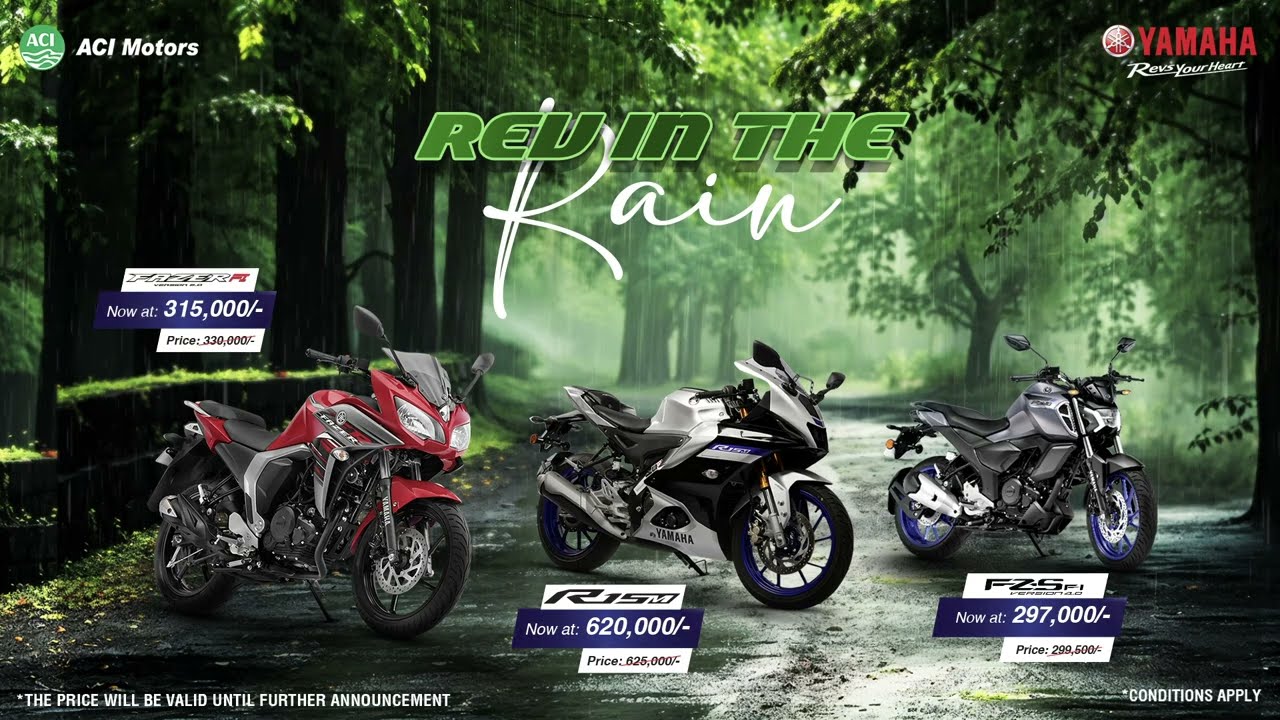 Rev in the Rain this monsoon and get exciting cashback offers on your favorite model.