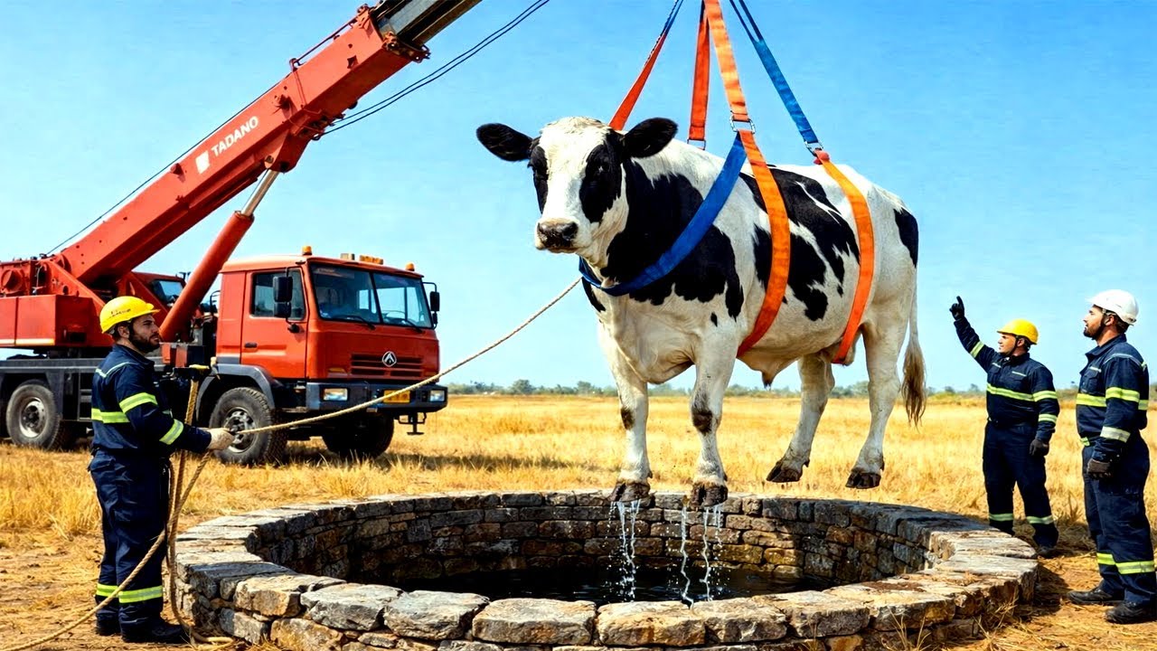 Animal Rescue Compilation | Cow Trapped in a Deep Well – Incredible Rescue