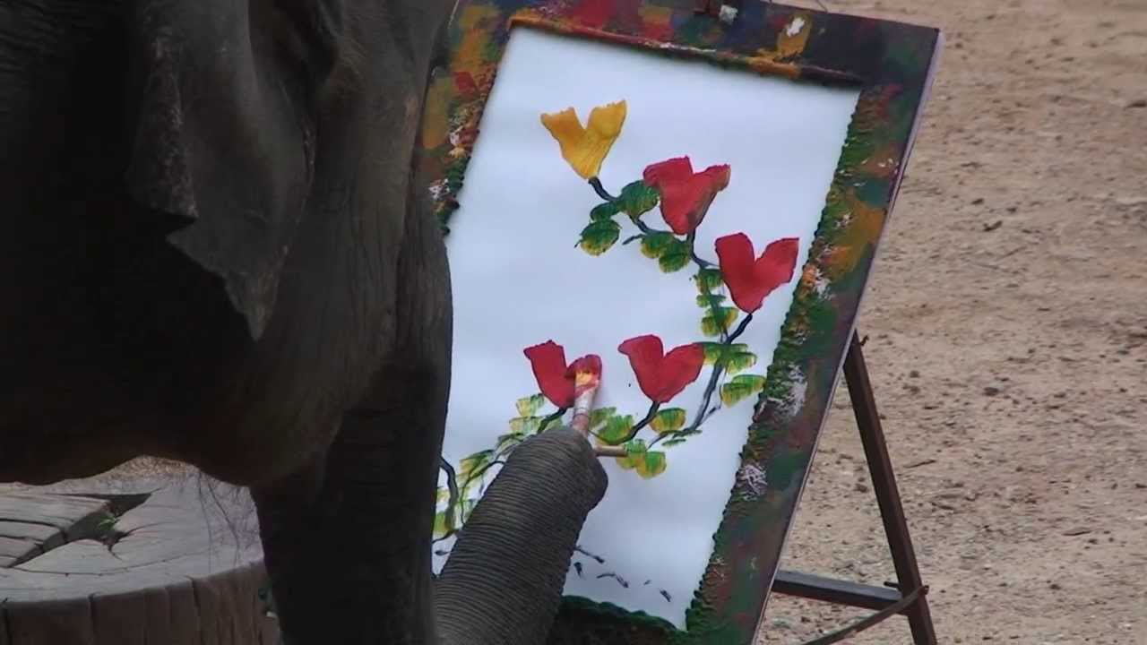 Elephant painting  in Thailand!