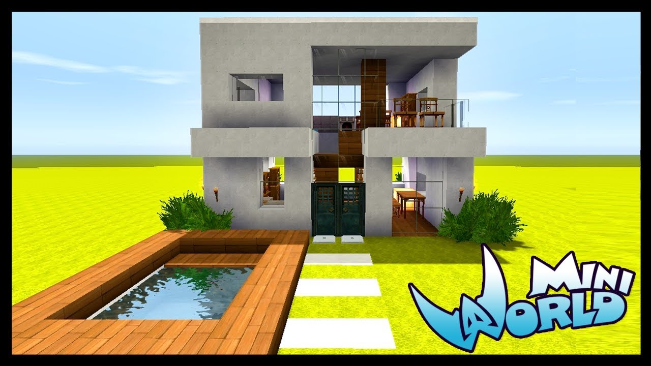 Mini World: COMO FAZER UMA CASA MODERNA