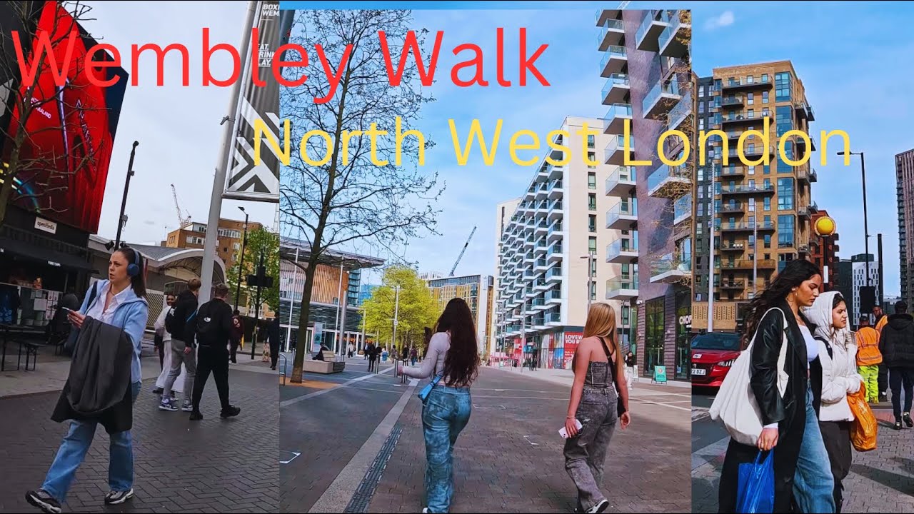 London 4K Walking tour | Spring walk | Virtual walking London | Wembley | 4K HDR
