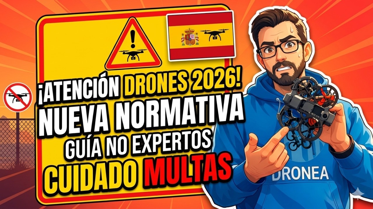 &iexcl;CUIDADO! La Normativa de DRONES cambia en Espa&ntilde;a: Gu&iacute;a 2026-2027 para NO expertos 🚁