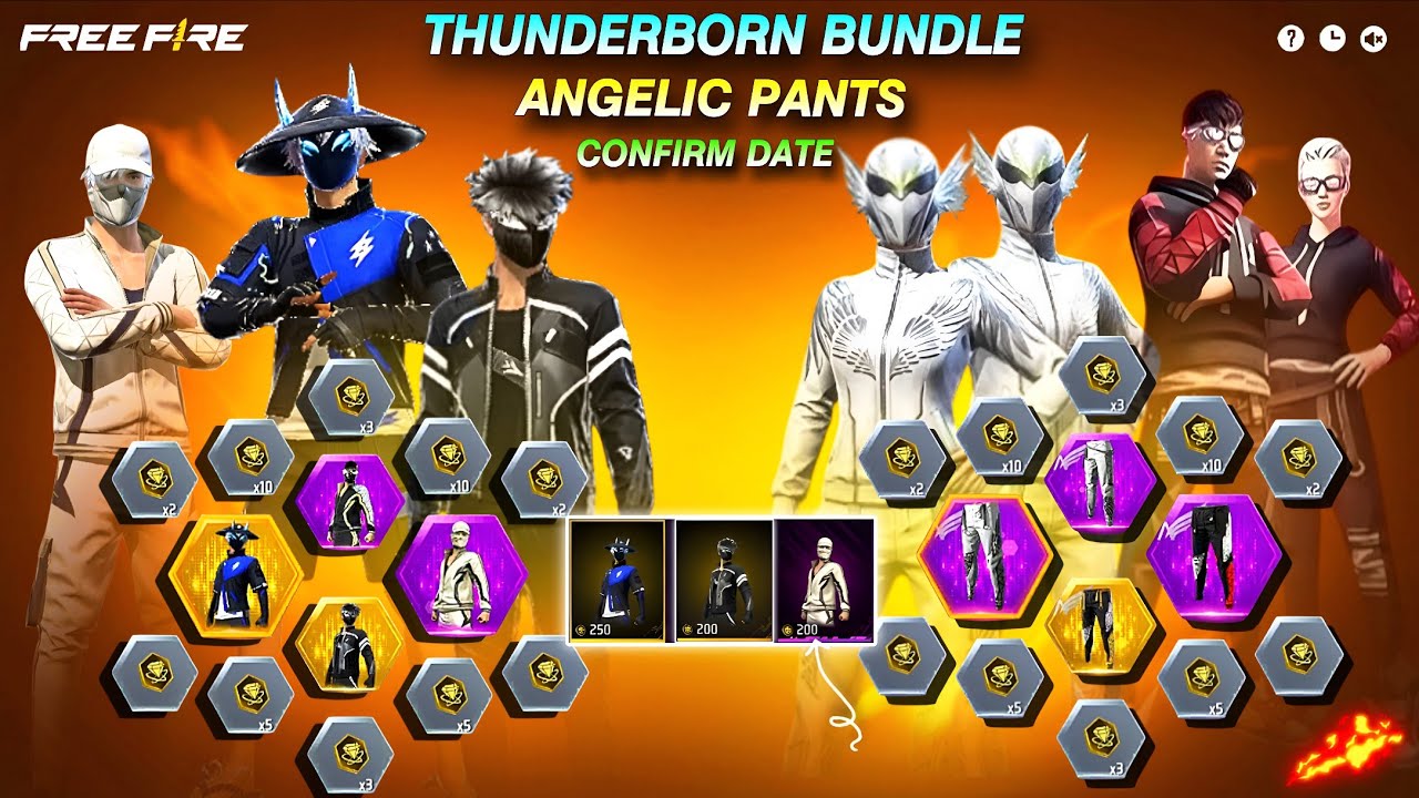 Thunderborn Bundle Event 💥 Angelic Pants Return 🤯🥳 | Galaxy Evo Bundle Return | free fire new event