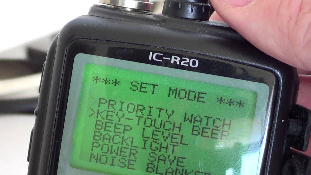 Icom IC R20 - Turning Beeps on and off