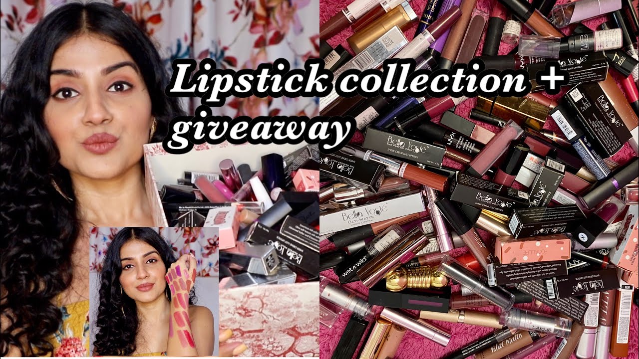 MY LIPSTICK COLLECTION 2020 | How Many Lipsticks I Have ? | Lipsticks Review Swatches & Giveaway