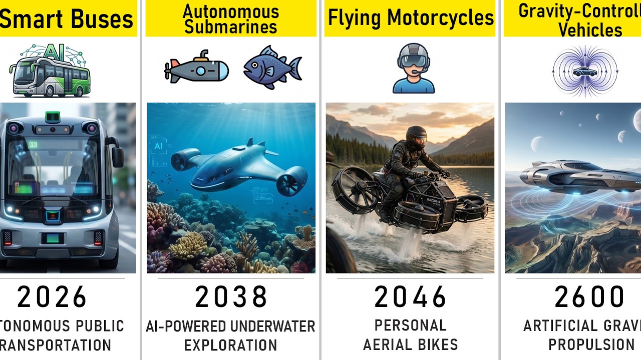 🚗 Future Vehicles: 2025 &rarr; 10,000+ (Timeline)