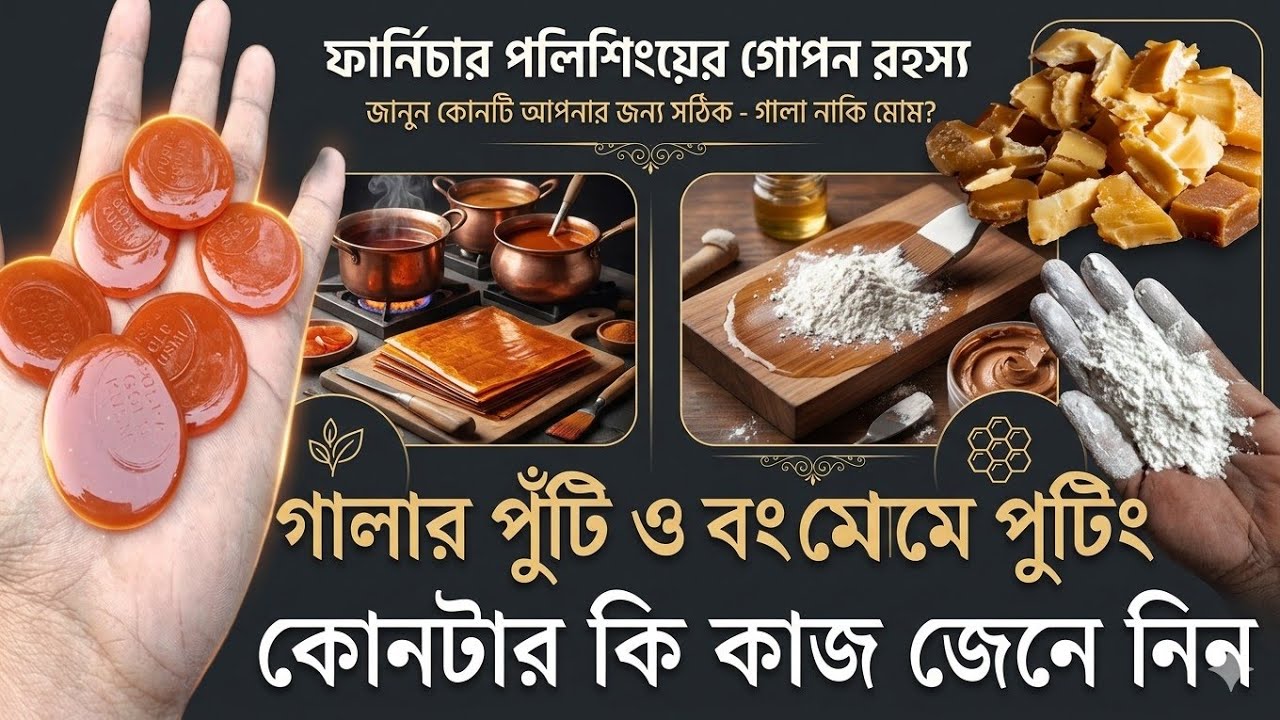 মমপুটিং ফার্নিচারে গালাপোটিং এবং মোম পুটিং এর কাজ কি আপনি জানলে অবাক হবেন দেখুন কিভাবে কাজ করে