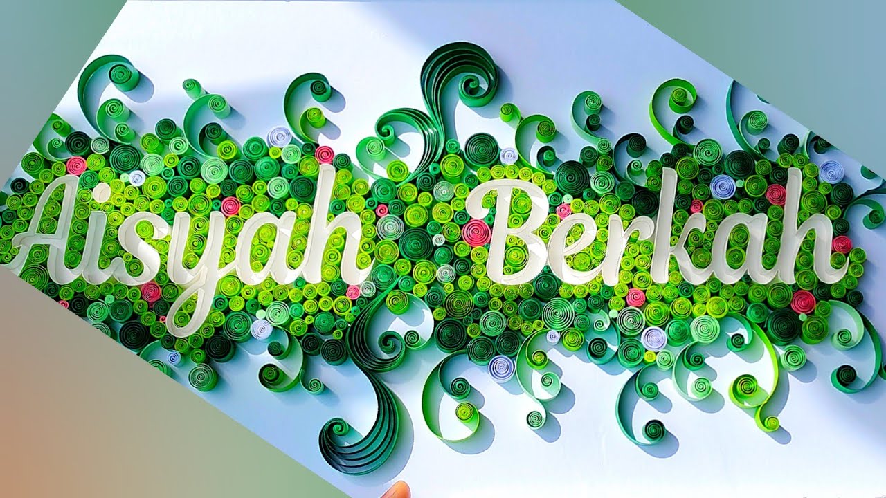 Paper Quilling Name Art | Quilling Letter Design |DIY Nameplate With Quilling Paper