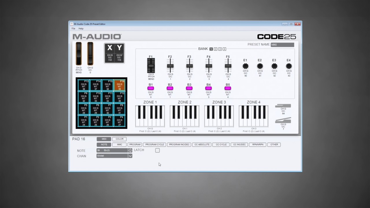 M-Audio || Software Preset Editor // Code Series Keyboards