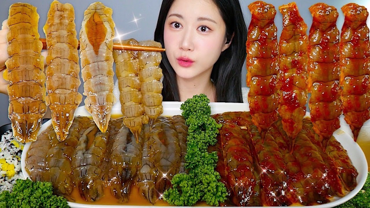 갯가재장 반반이요🙋‍♀️간장반 양념반 갯가재장 먹방💛 Raw Mantis Shrimp 醤油シャコ | eating show | mukbang asmr