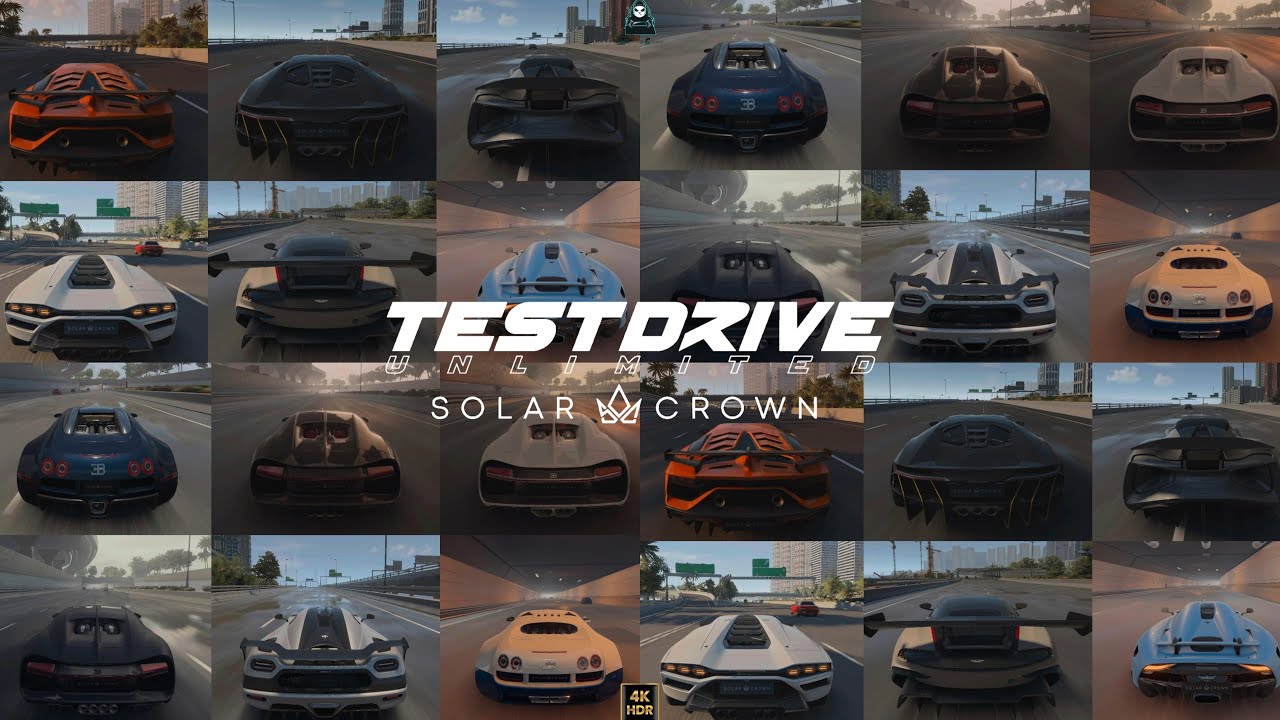 TEST DRIVE UNLIMITED SOLAR CROWN | HYPERCAR SPEED TEST | #koenigsegg #bugatti #lamborghini #agerars
