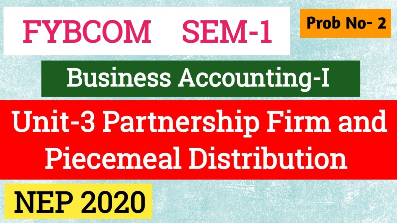 Business Accounting | Unit-3 | Problems No- 2 | FYBCOM SEM-I | SPPU Pune | #accounting  #sppu #exam