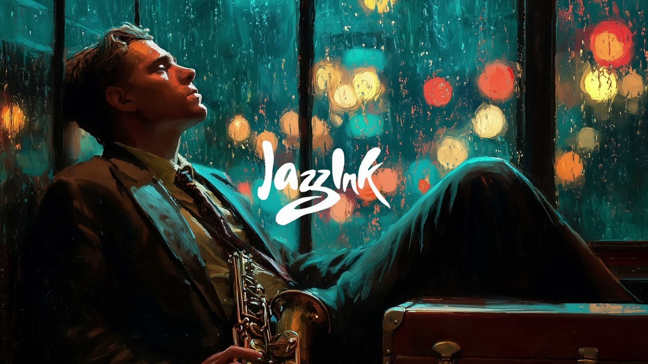 1950s Rainy Noir Jazz - 3 Hours of Romantic Saxophone for Study & Deep Focus