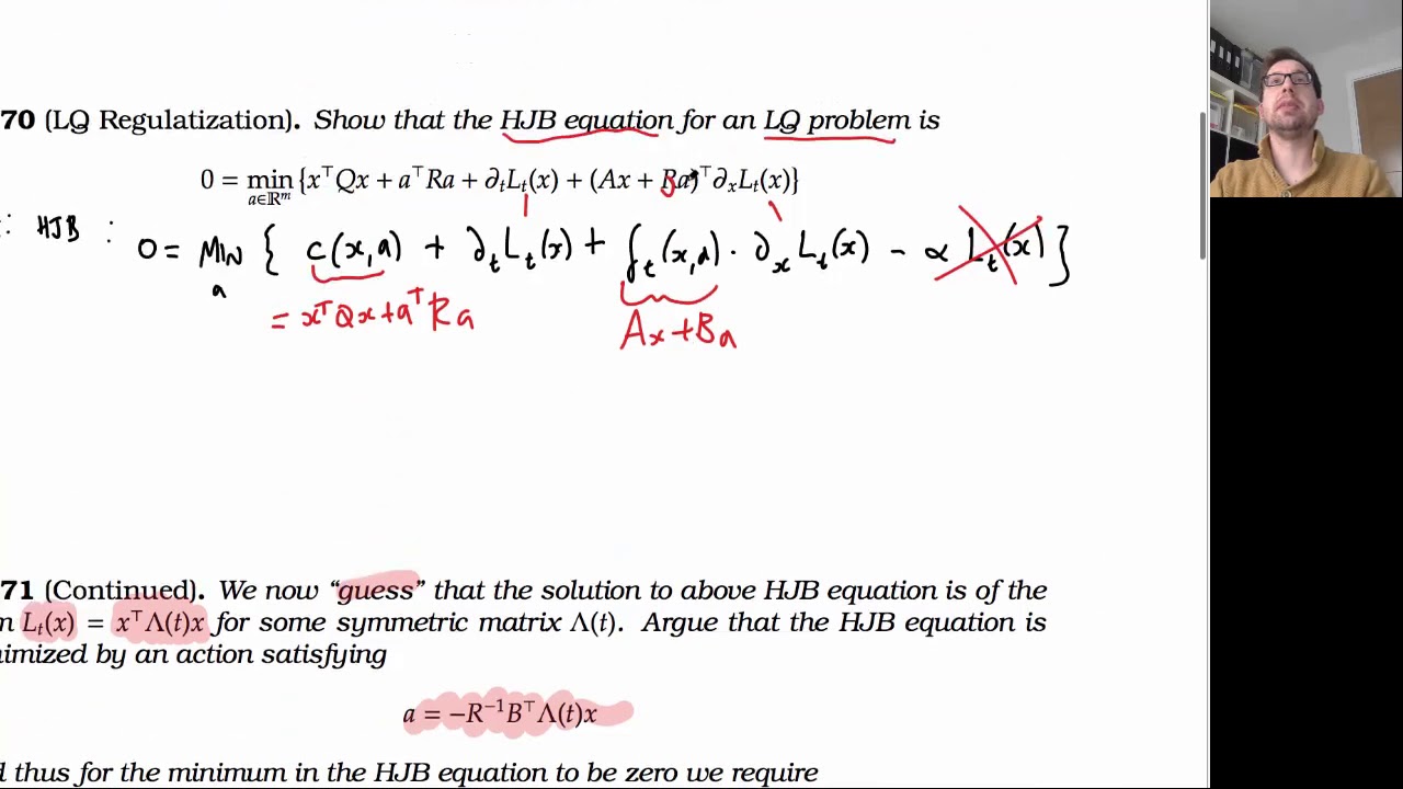 Continuous Time Control -- Linear-Quadratic Regularization