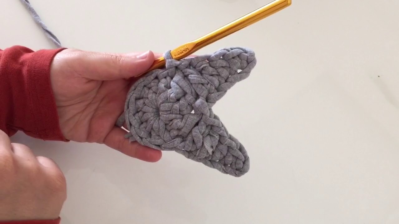 Penye ipten yıldız sepet yapımı-1