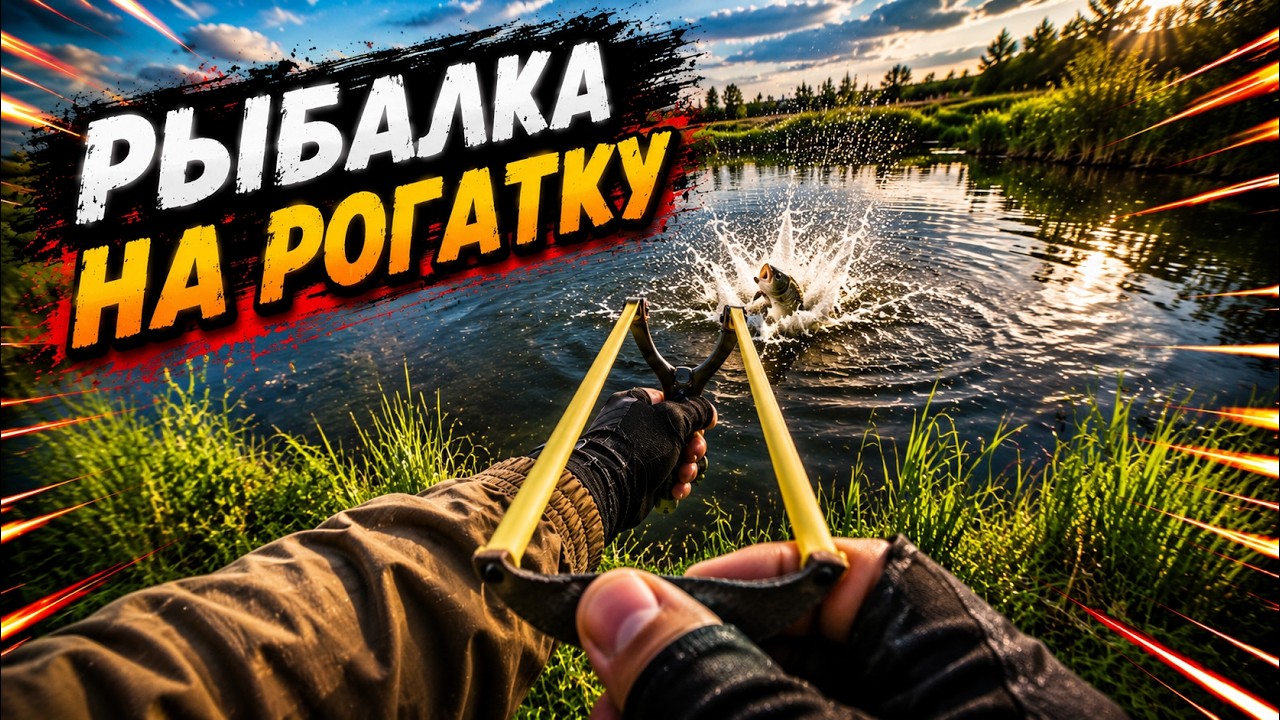 Рыбалка на Рогатку - Slingshot Fishing #охотасрогаткой #2025 #top #headshot #змееголов #fishing #1m