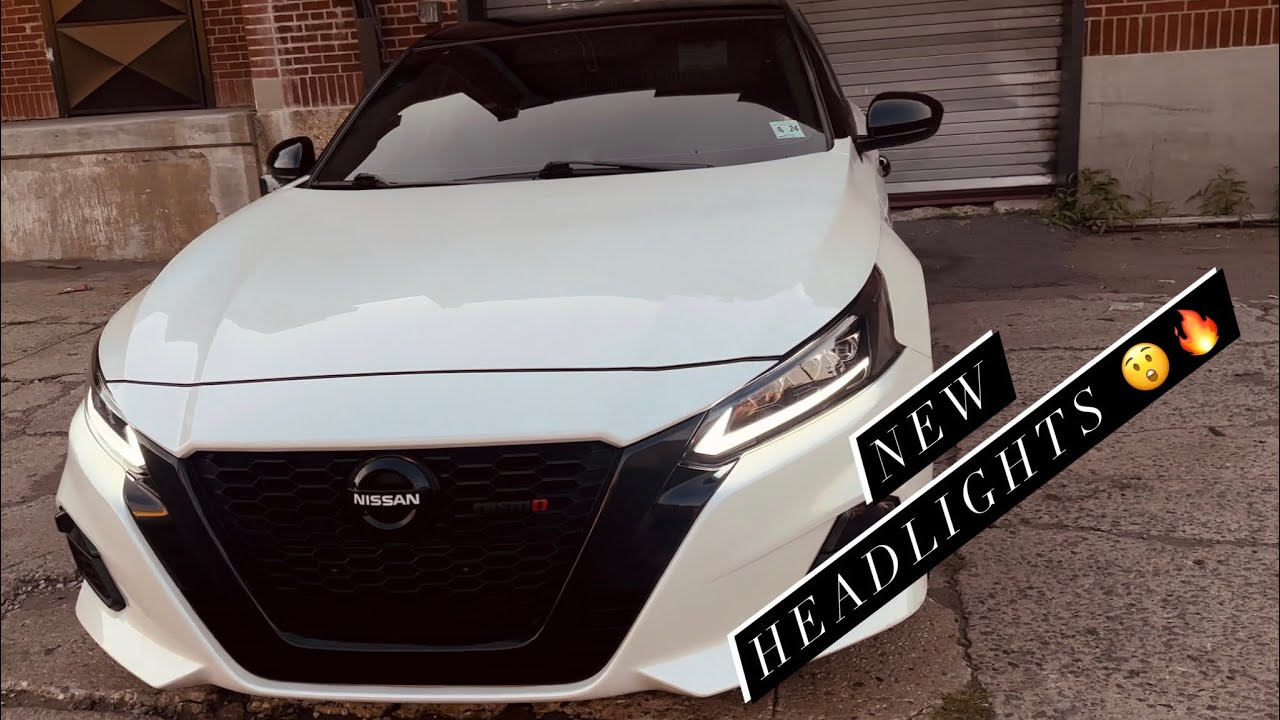 Nissan Altima SR 2019  Custom Mods ( NEW!! LEXUS Headlights DRL & MORE ! )