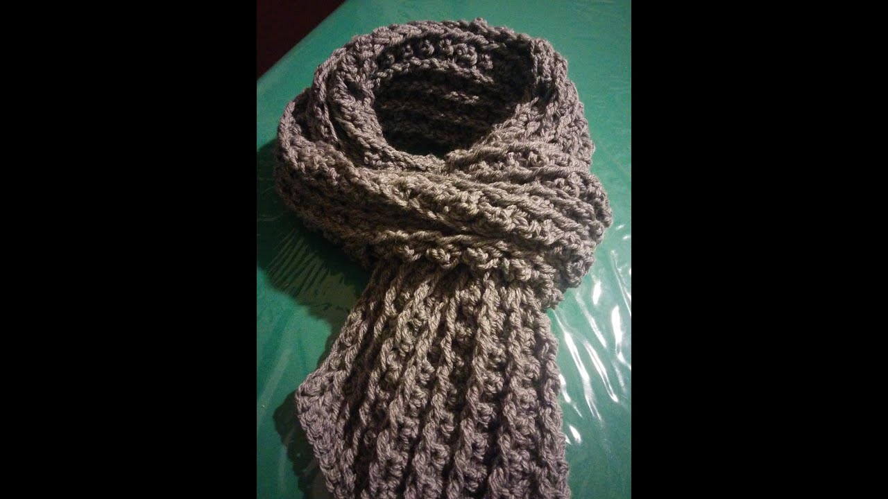 Sciarpa uomo all'uncinetto - Crochet scarf for man