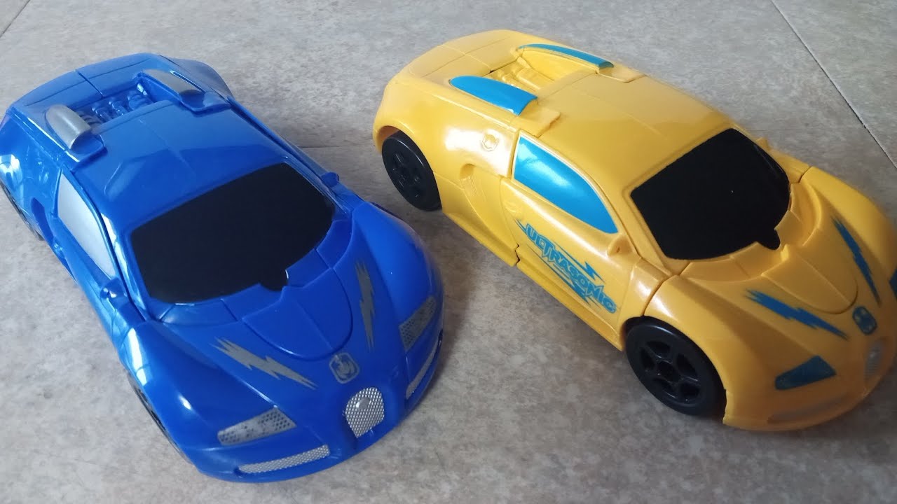 Supersonic Car Robot KO's Yellow & Blue 