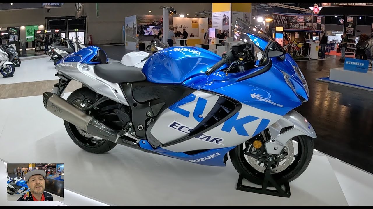 Suzuki Hayabusa GSX 1300 R Ecstar edition Akrapovic exhaust GSXR model 2023 Gixxer walkaround V0550