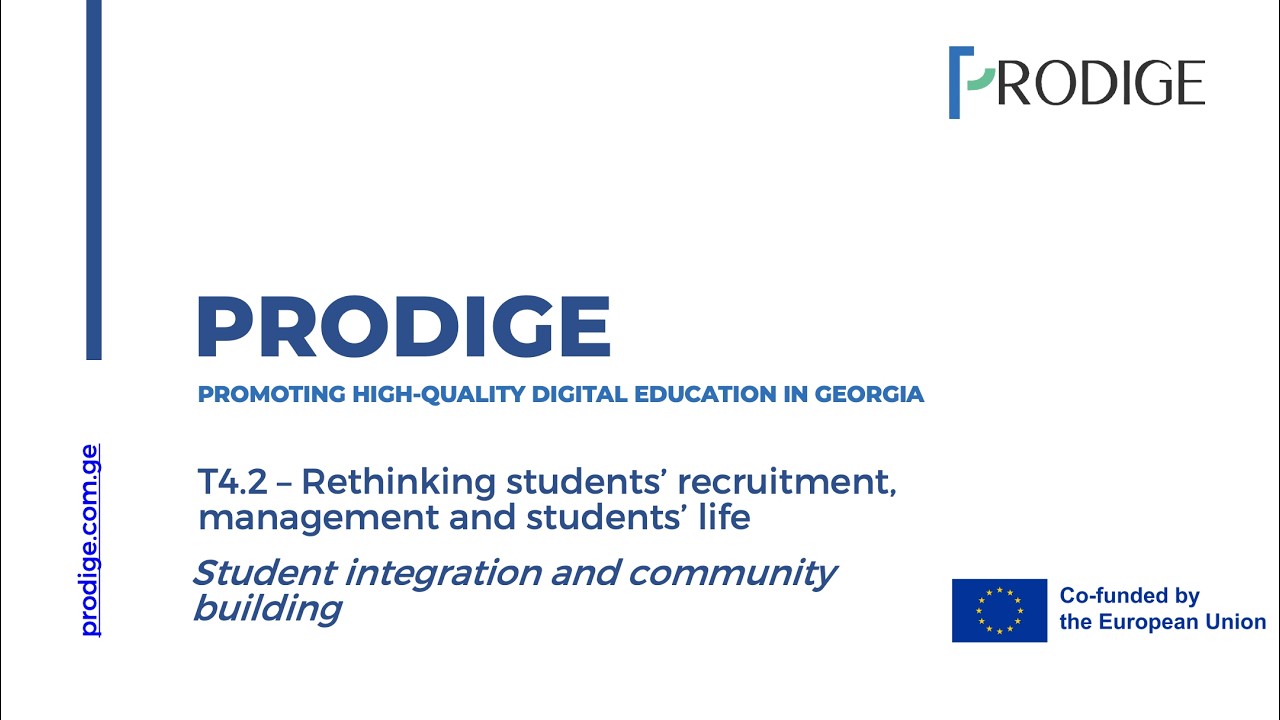 PRODIGE - T4.2 -  Student integration and community building