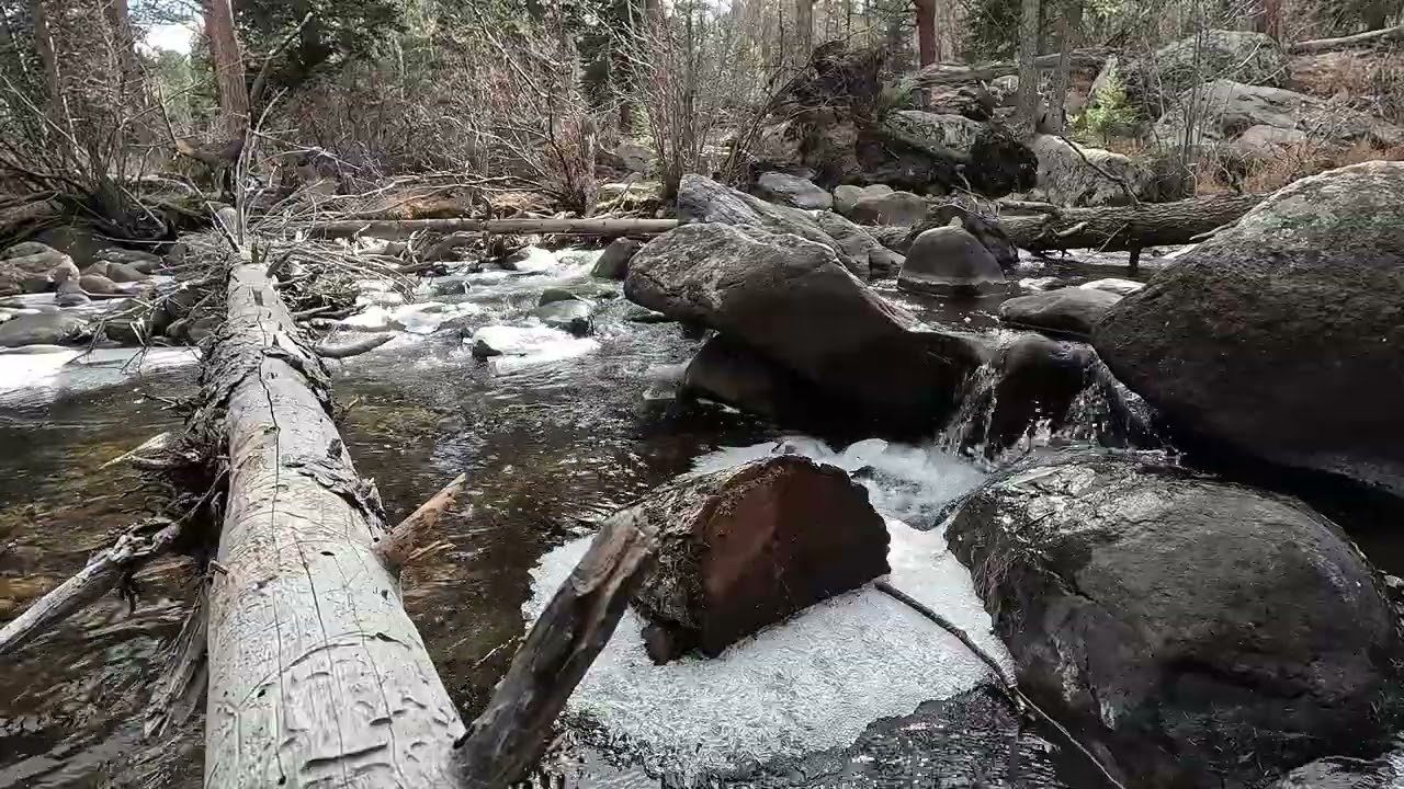 8 Hours | Winter River in Rocky Mountain National Park – Real Water Sounds for Deep Sleep