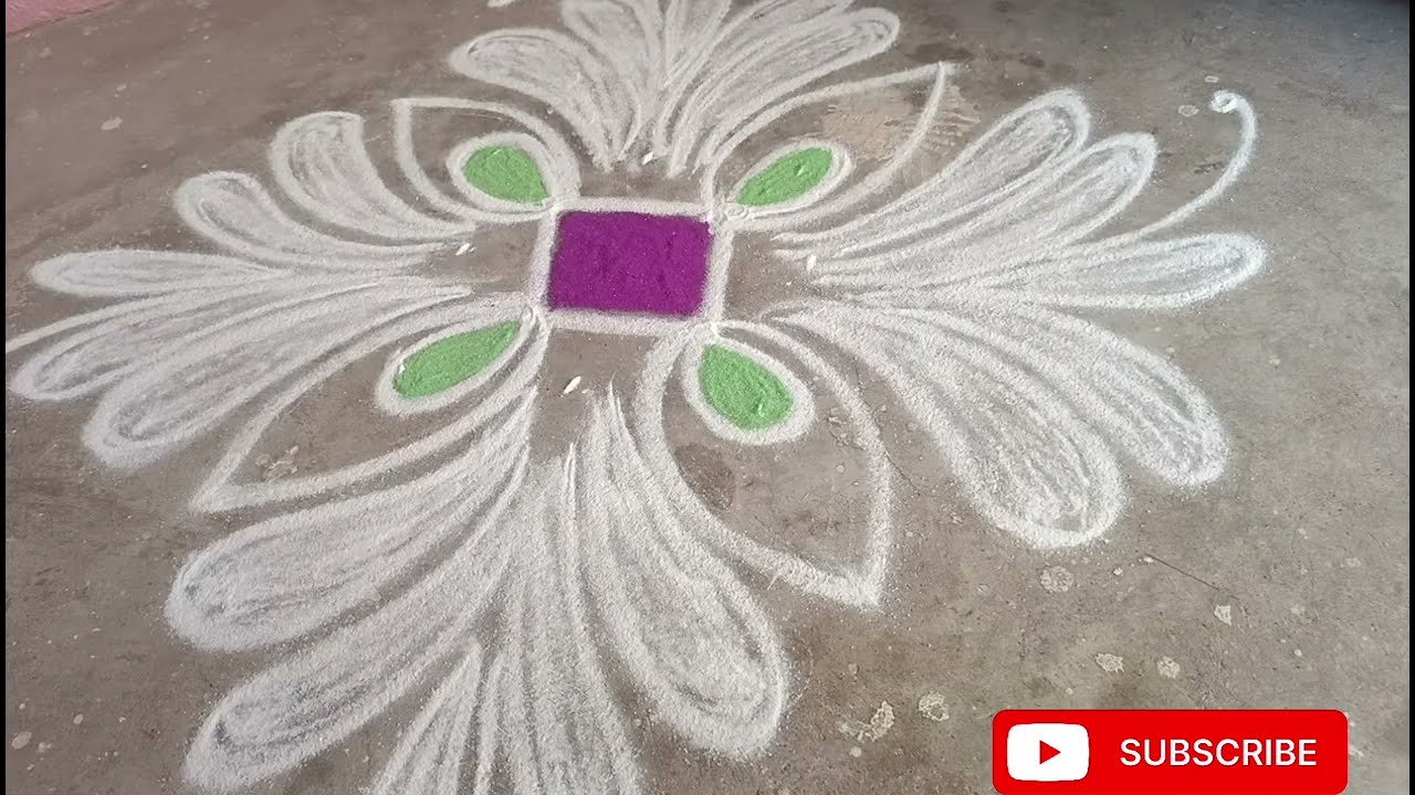 💐5*1 நேர் புள்ளி கோலம் குட்டி கோலம் #daily kolam easy kolam #rangoli kolam #kolamart #easyrangoli 