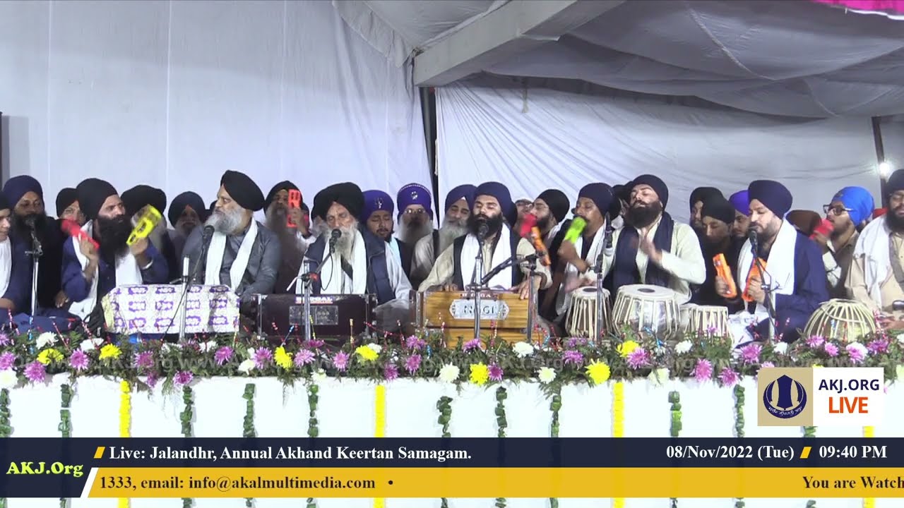 026 Jalandhar 8Nov2022 TueEve Rainsabai Keertan Bhai Manpreet Singh Jee Moga