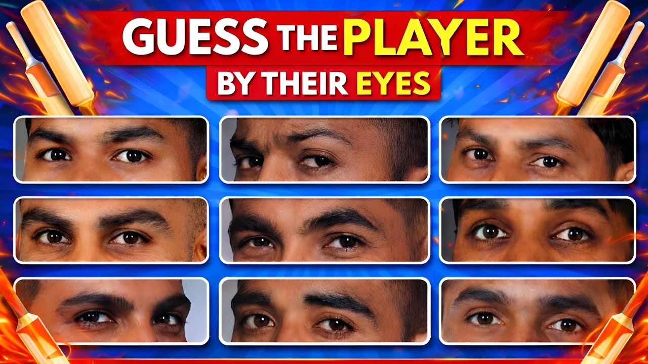 Guess the Cricketer by Eyes 👀 | Cricket Quiz Challenge | Only True Fans Can Guess 😱
