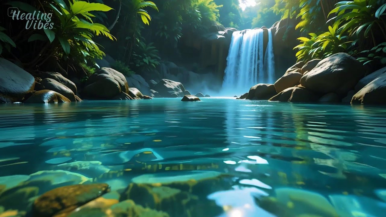 Звуки дзен-медитации японского пруда кои с водой и природой