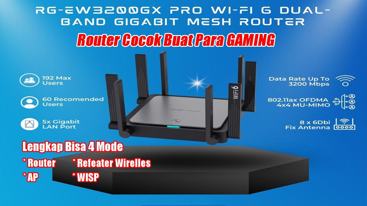 Unboxing & Setting Router Ruijie RG-EW3200GX PRO Wifi6 Lewat HP dan Laptop