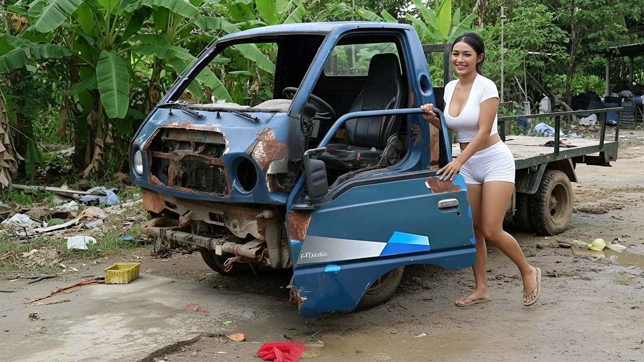 Genius Girl Turns an Old Farm Truck Into a Powerful Off-Road Racing Car | Timelapse