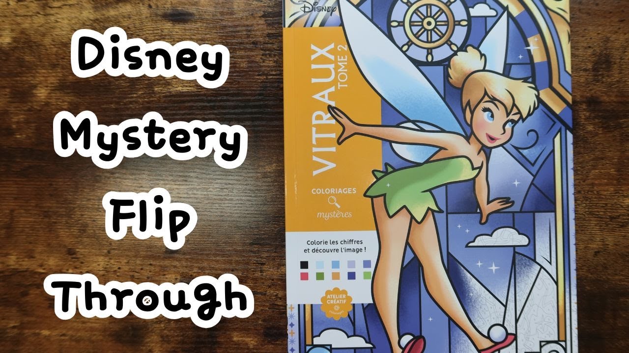 a BRAND NEW disney mystery color by number flip through | stained glass volume 2!