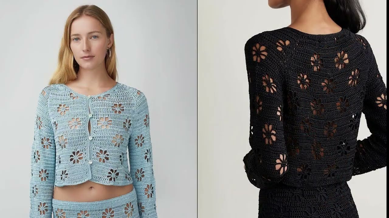 Стильные вещи простым узором Схема и разбор.