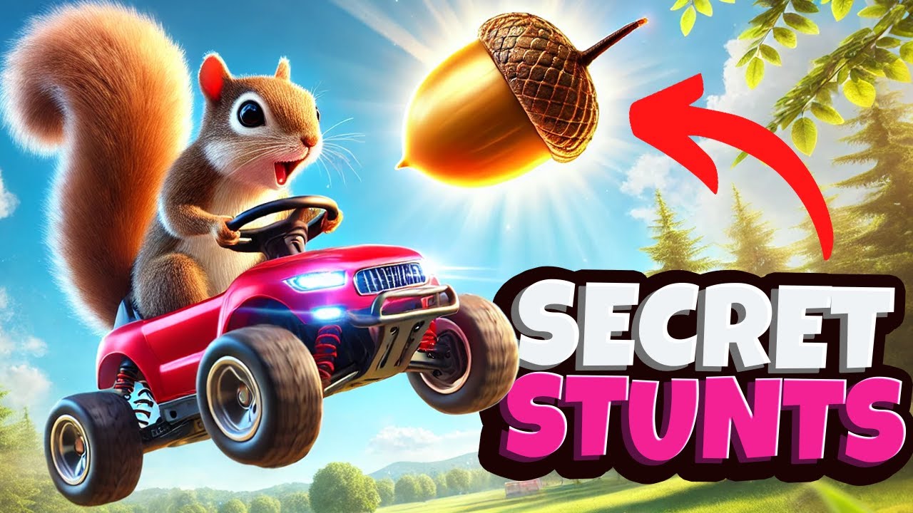 Squirrel Does RC Stunts to Find SECRET ACORNS in Squirrel With A Gun!