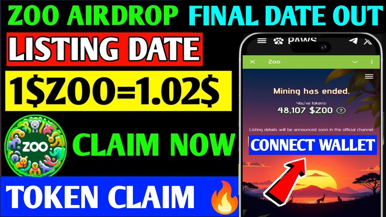 Zoo New Update | Zoo Listing Date Revealed | Zoo Token Claim Starts | zoo Listing on Binance