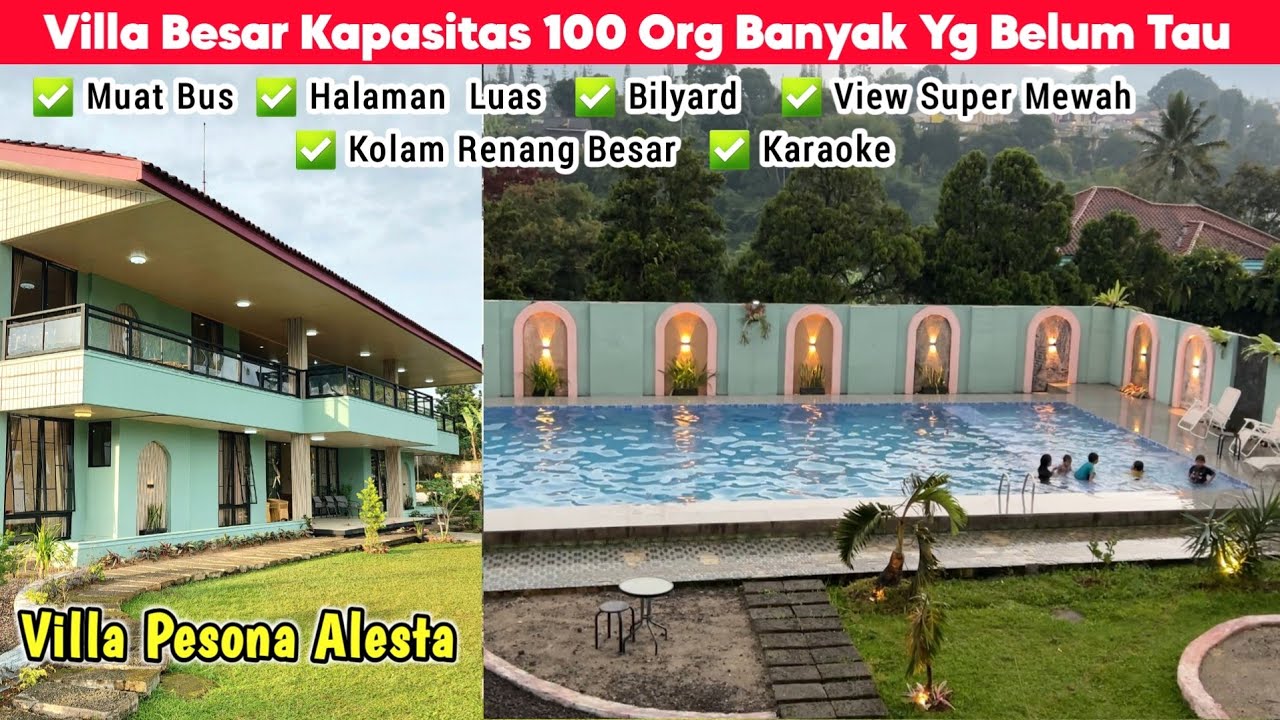 VILLA BARU OPENING KAPASITAS BESAR dekat Taman Safari | Villa Pesona Alesta Puncak Bogor