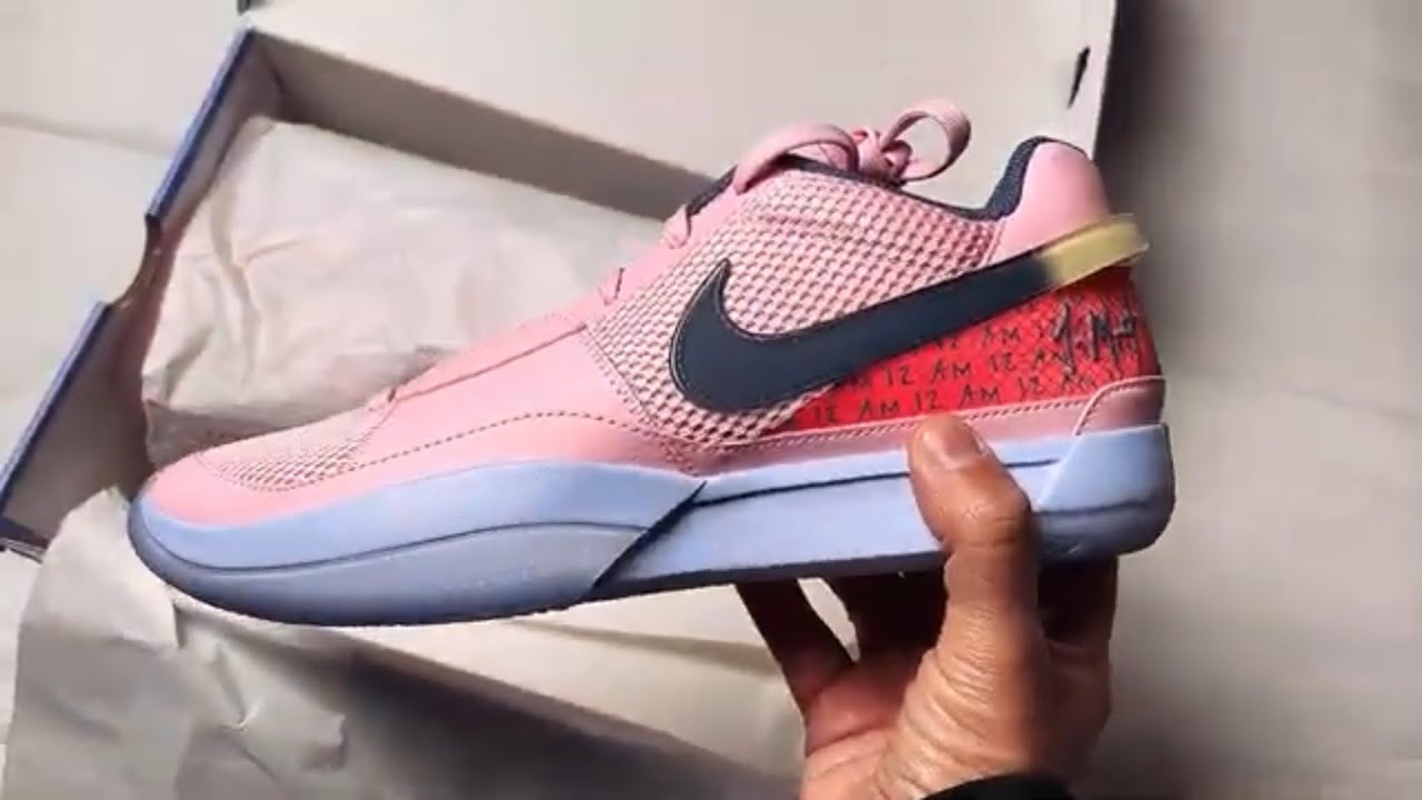 Nike Ja 1 Day One PE Ja Morant Medium Soft Pink with Zoom Air Unboxing | Released October 2023